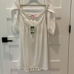 Lilly Pulitzer White Off-Shoulder Dress
